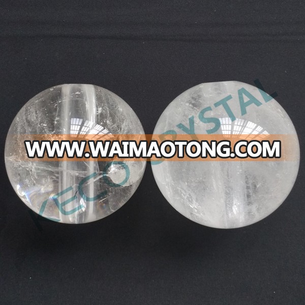 With center hole natural rock crystal ball, keco crystal is work on rock crystal for lighting