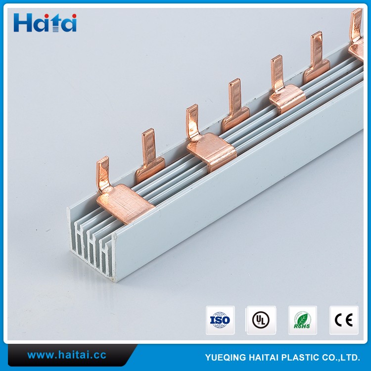 Haitai Low Price P3P+N U Type Pin Type Fork Type 1 Meter Copper Busbar