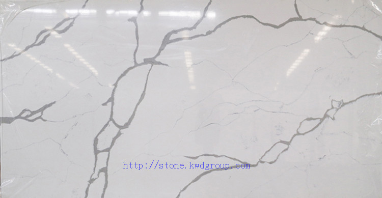 Most popular calacatta white gold quartz stone slab for counter top