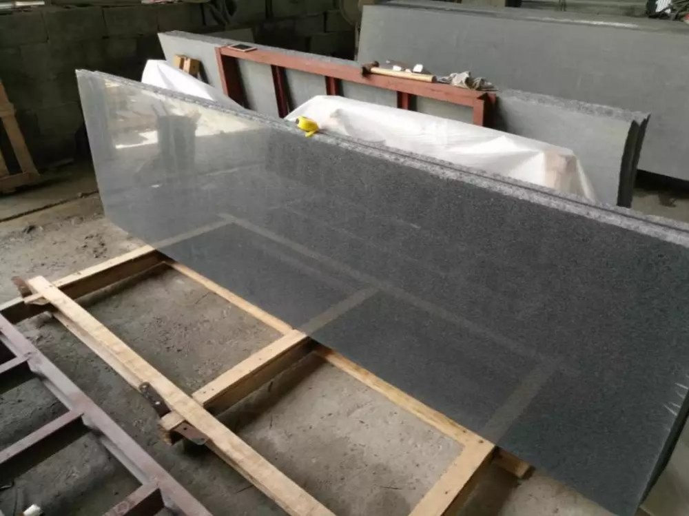 Black Grey Granite G654 Flamed Dark Grey Granite G654 Granite Slabs and Tiles