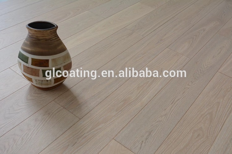 Chinese Ash Engineered Wood Flooring Prefinished 15mm Thick Brushed UV Lacquer