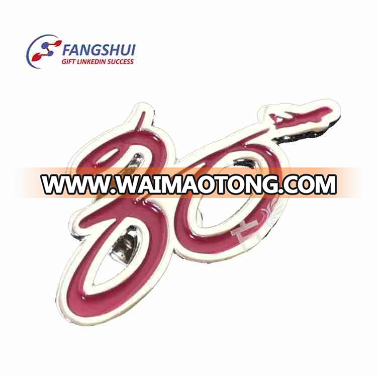 Wholesale custom make number and letter lapel pins