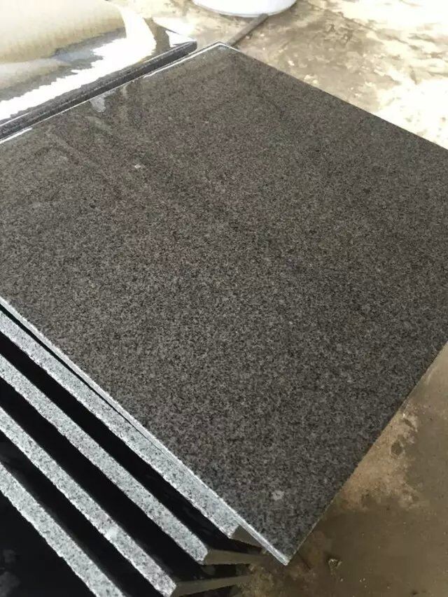 Black Grey Granite G654 Flamed Dark Grey Granite G654 Granite Slabs and Tiles