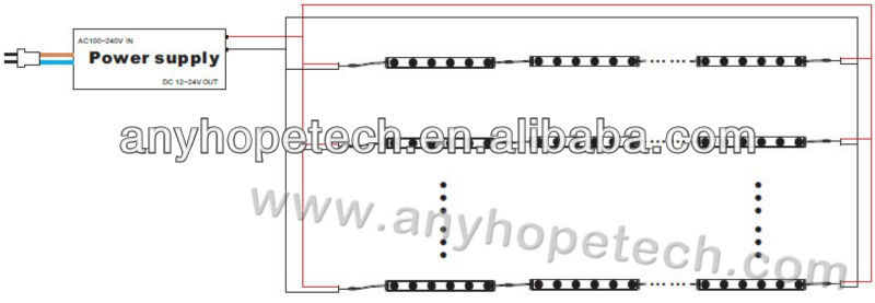 6x2watt high power led linear module ip20 ip65 ip68 waterproof