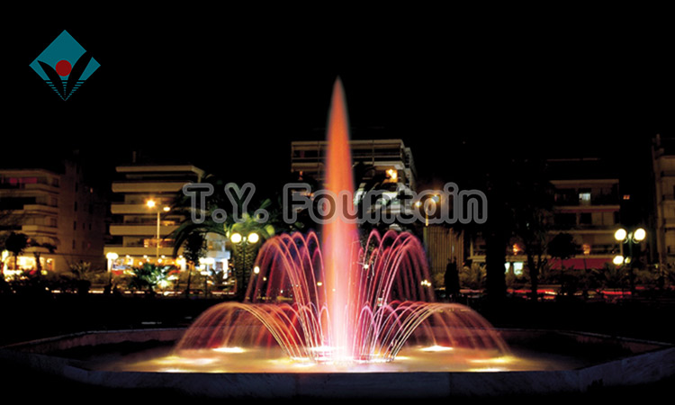 Lake music dancing water fountain