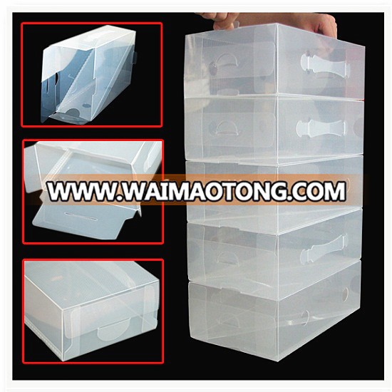 PP Poly Stackable Home Packing Shoe Box With Divider