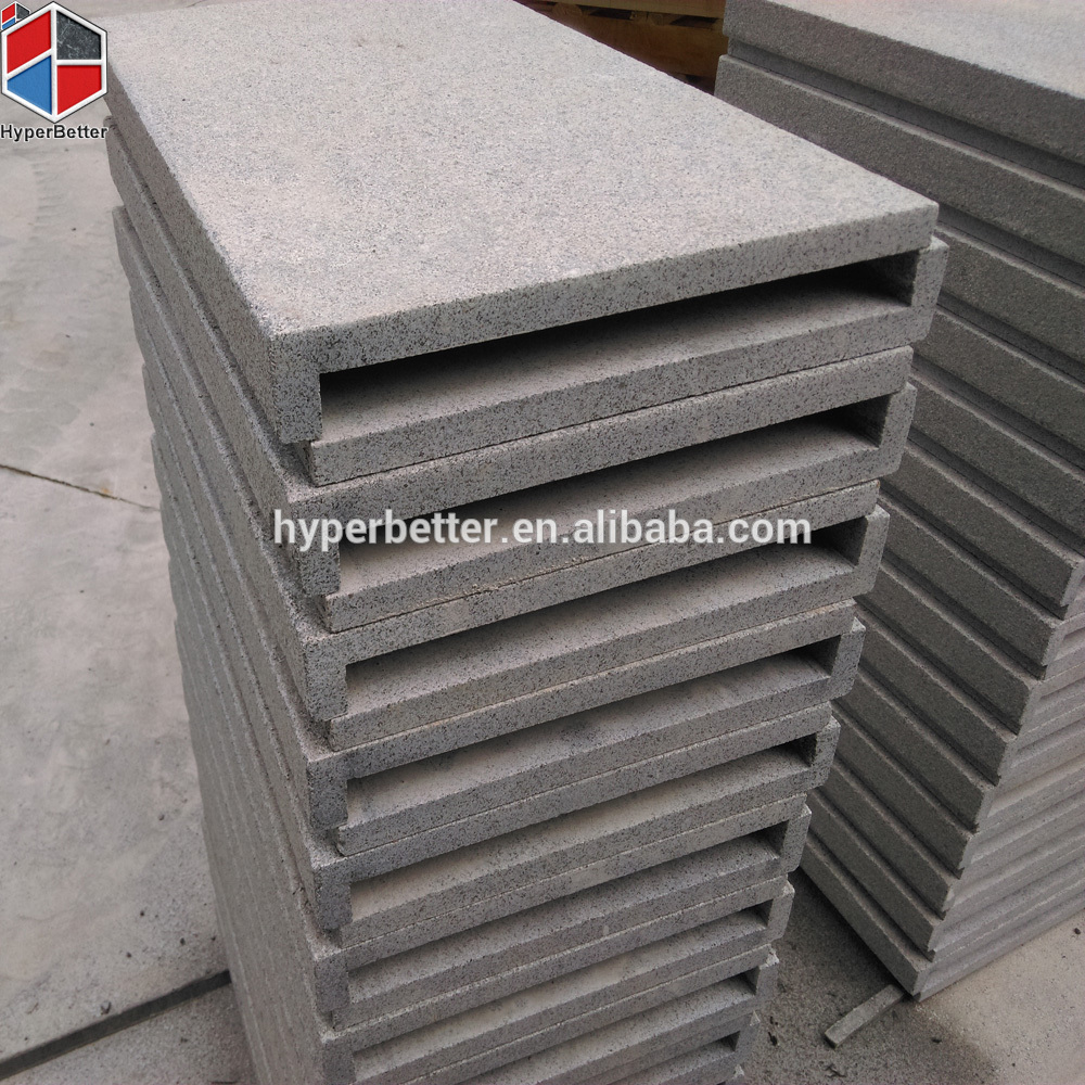 Flamed paving stone tiles