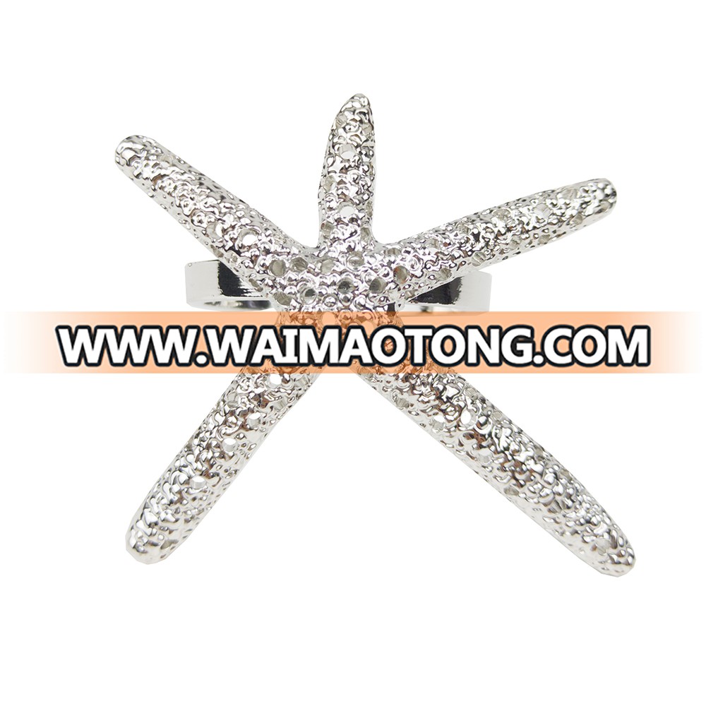 cheap gold plated seastar napkin ring