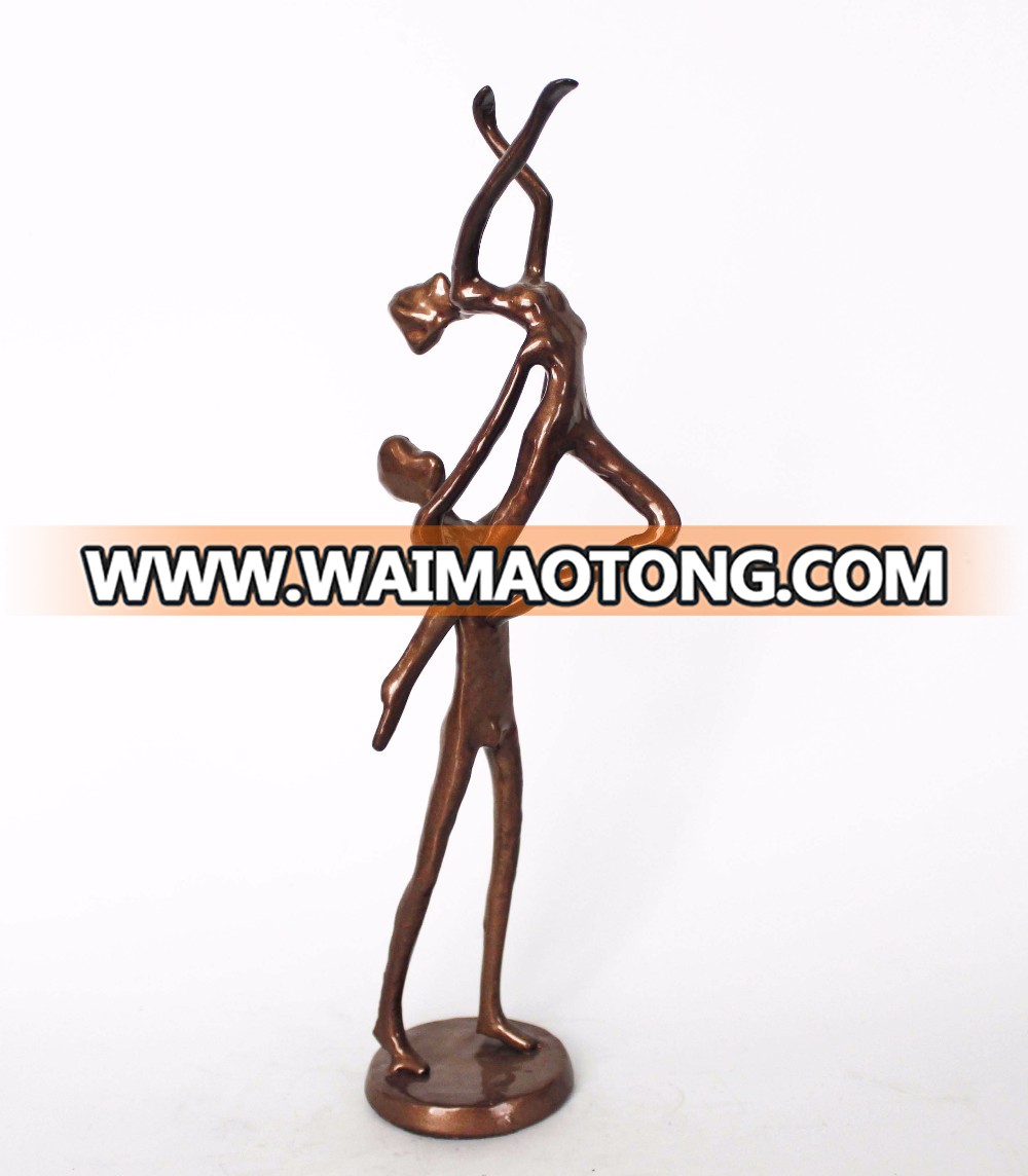 new products bronze sculpture decorative fishing statue for sale