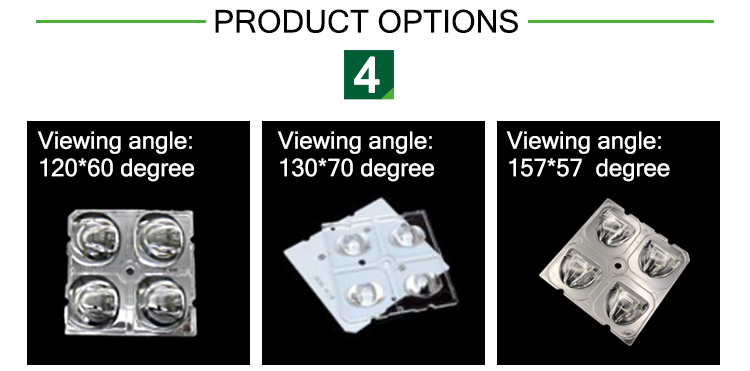 157X57 Degree Led module 3535 SMD Power 4 in 1 LED Lens