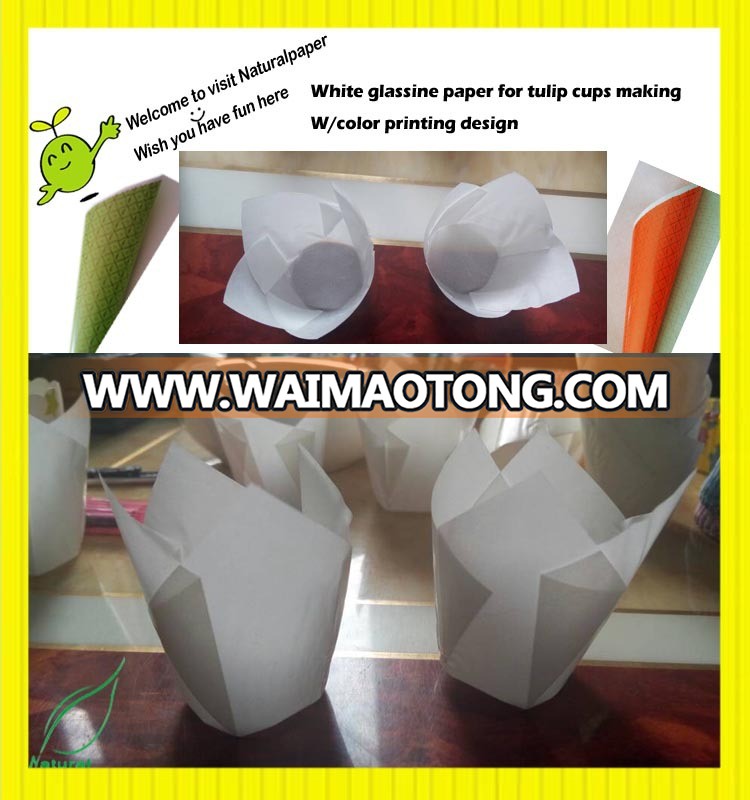 Factory outlet bleached glassine paper with bright look for butter wrapping