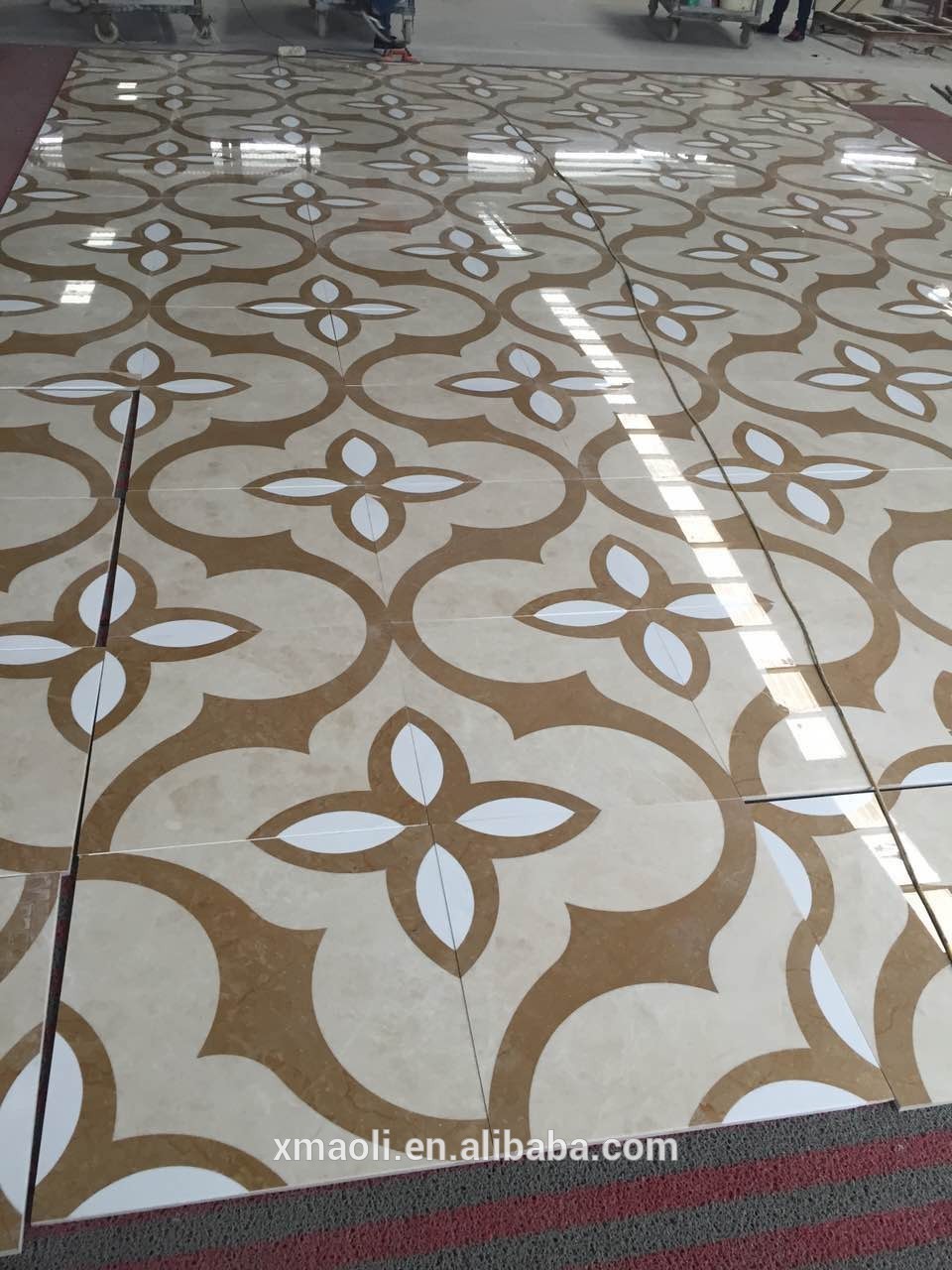 home looby marble inlay floor design by China manufacturer