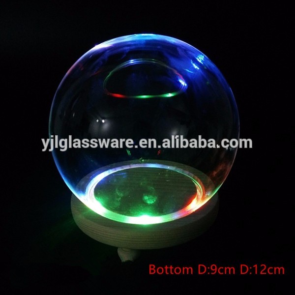 Hot selling available different sizes ball shape led glass dome for decoration