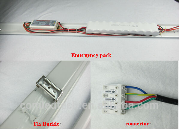 SAA LED IP65 emergency linear tube light 5ft 2*22w linkable installation PT2E5L