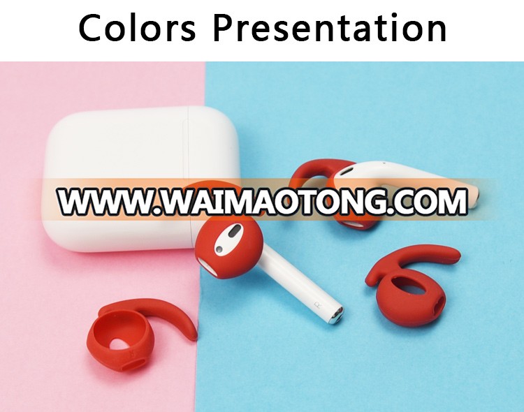 Replacement Soft Silicone Antislip Ear Cover Hook Earbuds Tips Earphone Silicone Case for AirPod Apple EarPod