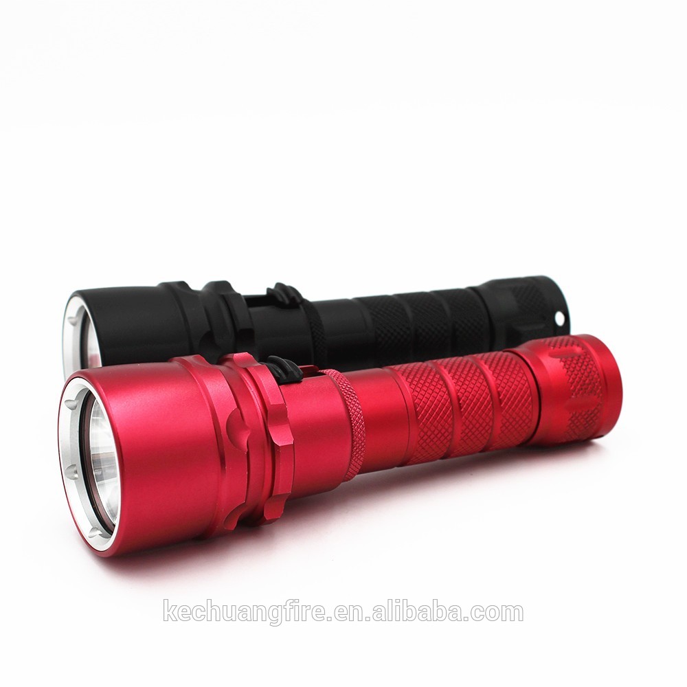 Best durable led waterproof hunting scuba torch underwater 100 meter diving flashlight from china