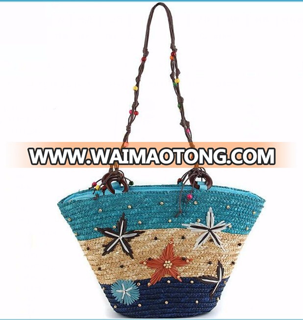 2016 new fashion straw beach bag beach tote bag