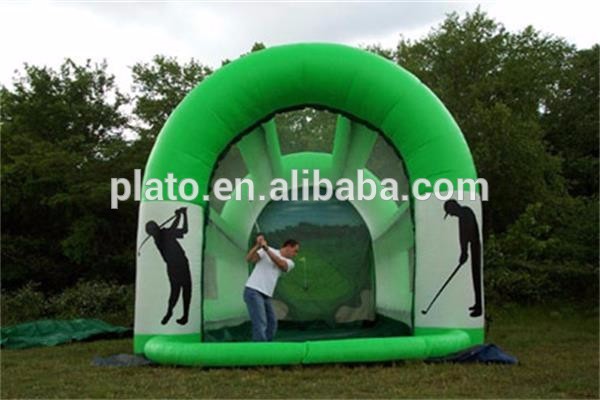 Custom color giant inflatable golf practice net , inflatable event tent for golf games