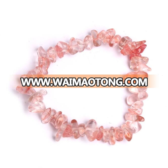 wholesale natural semi precious stone chips bead bracelet jewelry