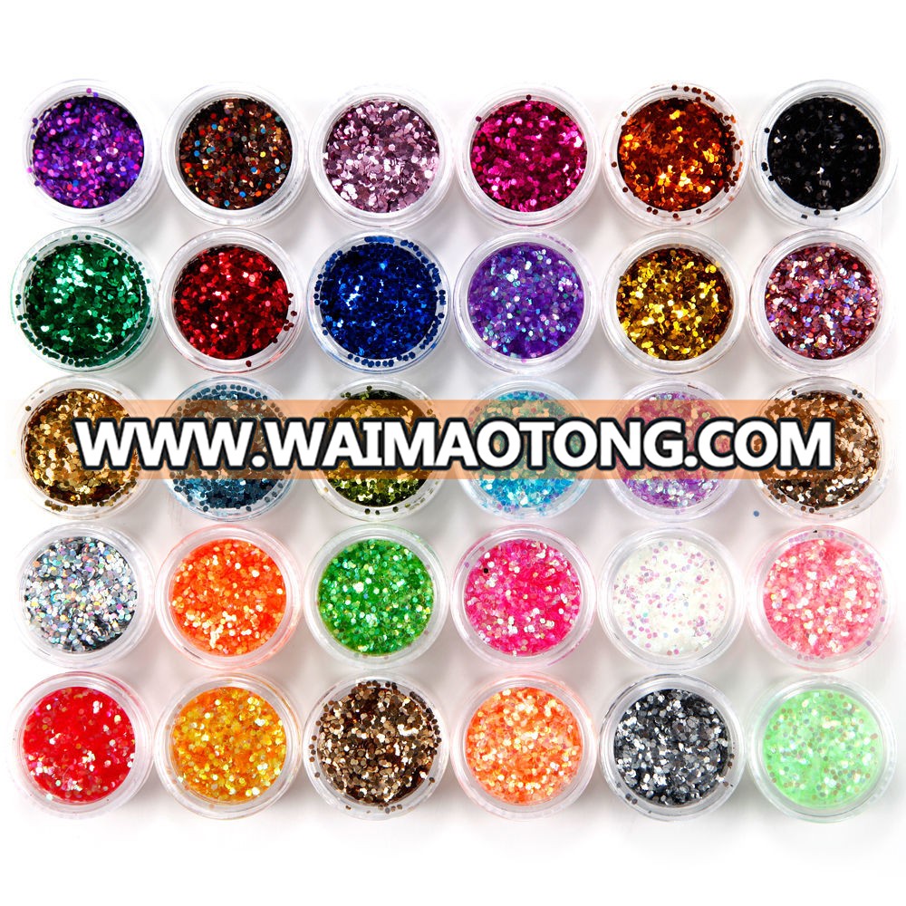 Rainbow Color Pearl Glitter Fine Glitter Powder Nail art Decoration Dust