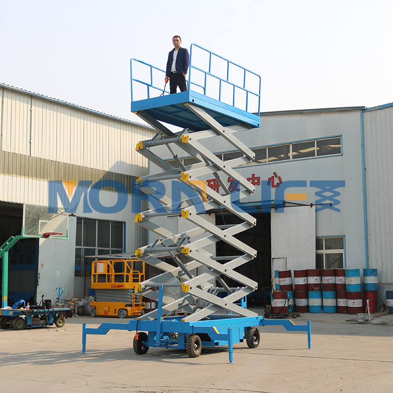 Manual movable mobile electric scissor lift 10m 500kg