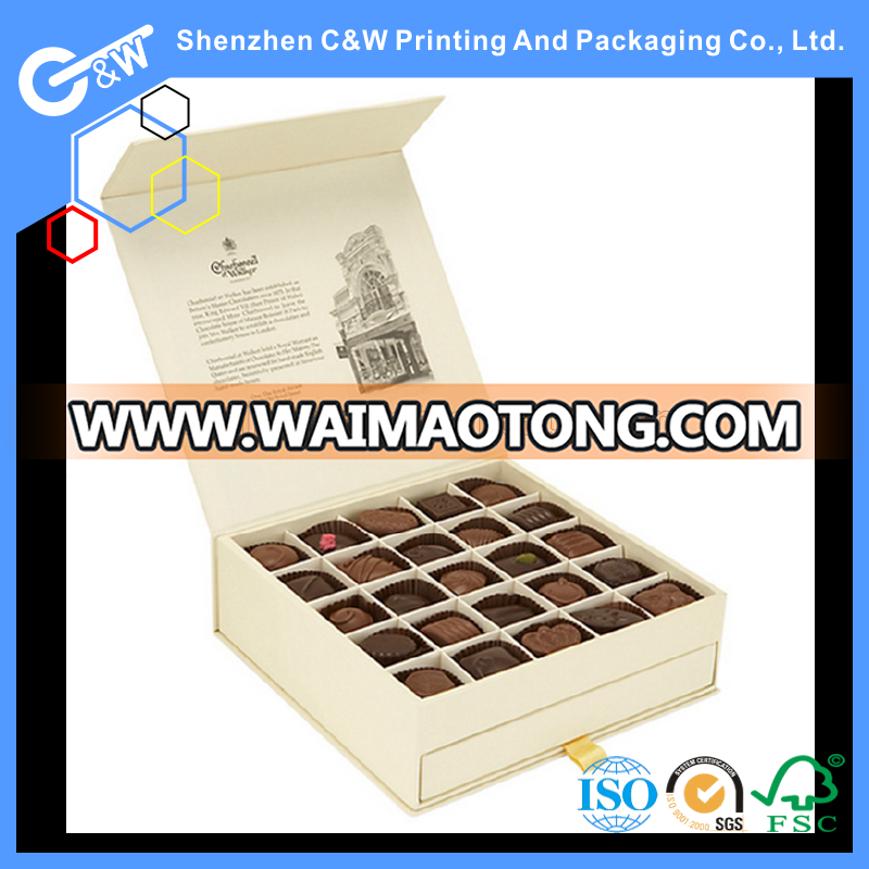 Custom printed folding paper packaging gift box with magnetic closure for cosmetics gift packaging