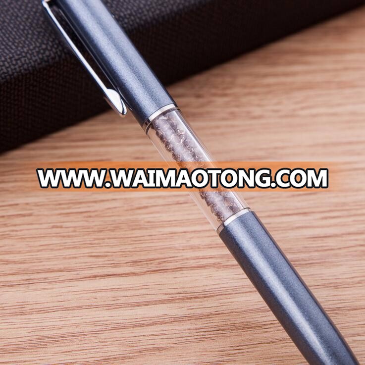 crystal diamond on top metal body promotional advertising ballpoint pen business signature office ball pen