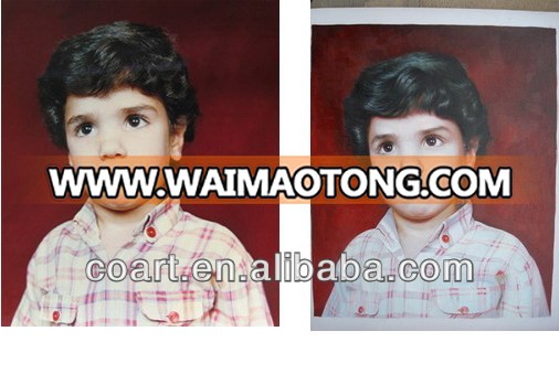 Christmas Gift High Quality Portrait Canvas Painting from Photo