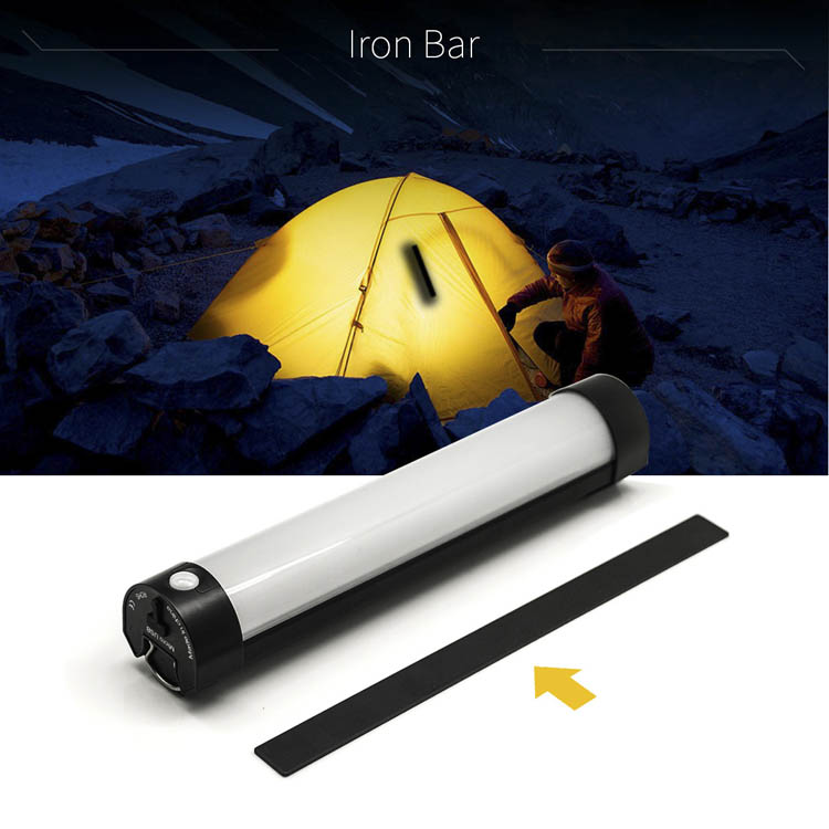 Outdoor USB Rechargeable Battery Portable  LED Tube Lanterns Motion Sensor Camping Fishing Hiking Lights