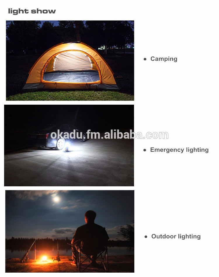 Multifunction Tent Light Mobile Phone Charging LED Solar Camping Light