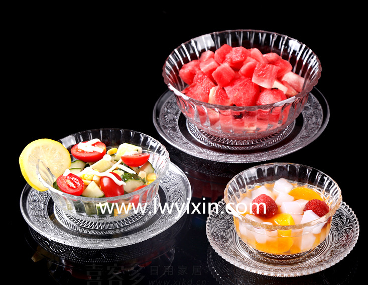 Wholesale eco-friendly unique cheap clear glass salad bowl