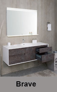 High Quality Plywood Material With Soft Closing Function Shampoo Bowl Bathroom Vanity