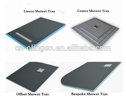 Pre-formed easy-to-install linear XPS shower base polystyrene tray