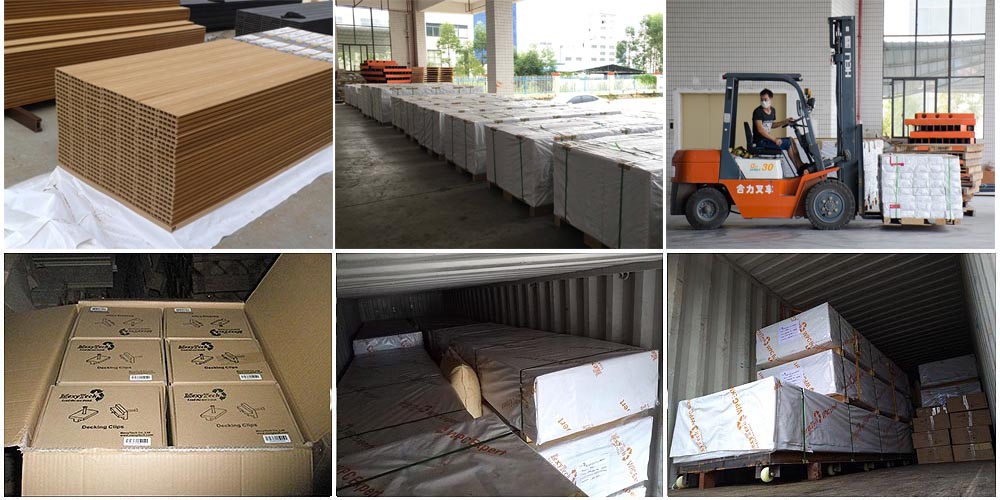 new tech factory price capped co-extrusion synthetic wood plastic composite deck panel