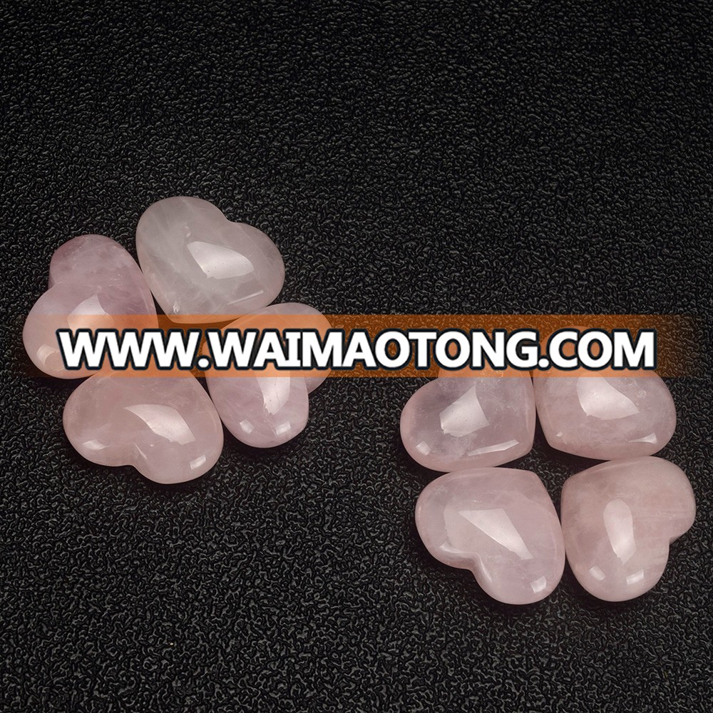 natural wholesale semi-previous rose quartz heart for sale