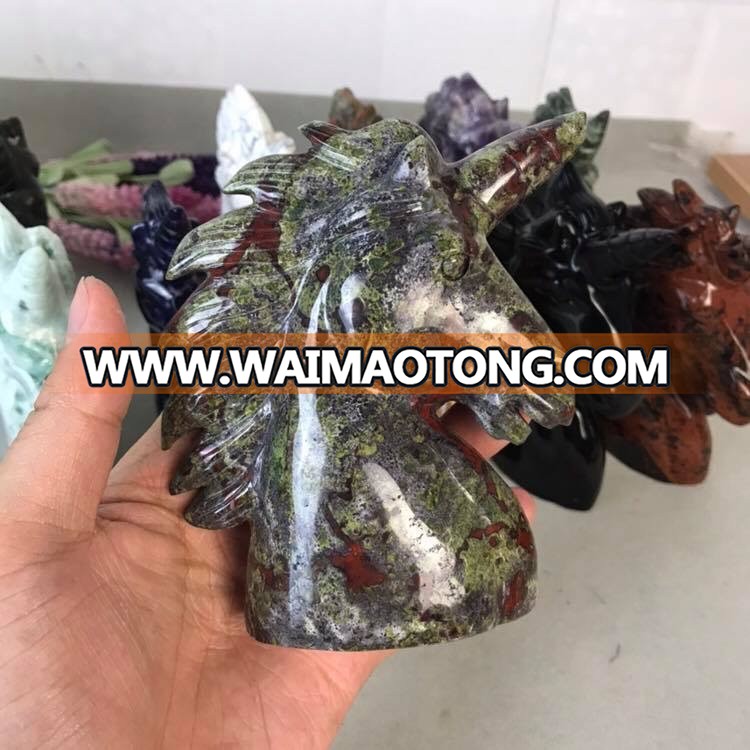 wholesale customized quartz crystal unicorn carvings hand carved