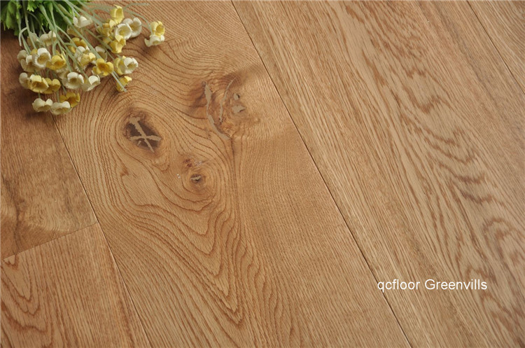 engineered wood flooring oak hardwood layer flooring tiles parquet big plank wire brushed