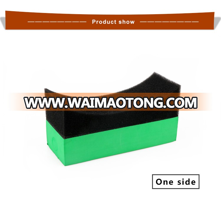 Polyurethane Large Size EVA Car Tire Cleaning Foam Pad Green Sponge Tyre Waxing Applicator