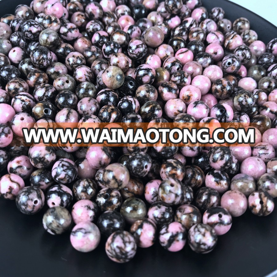 Factory supply 7mm gemstone sphere with half hole