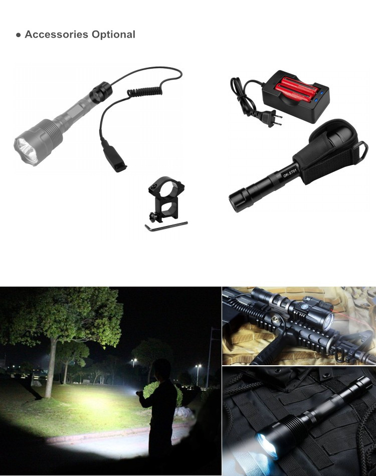 High Power XHP70 Rechargeable 100000 lumen LED Flashlight