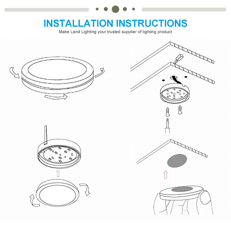 LED mini spot light 2.5W mini round led cabinet panel light