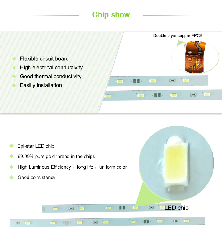 SMD 5730 7.2W/M 6500K CCT outdoor lighting rigid led strips