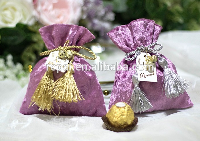 Velour Velvet Favor Bags wedding supply baby shower favor