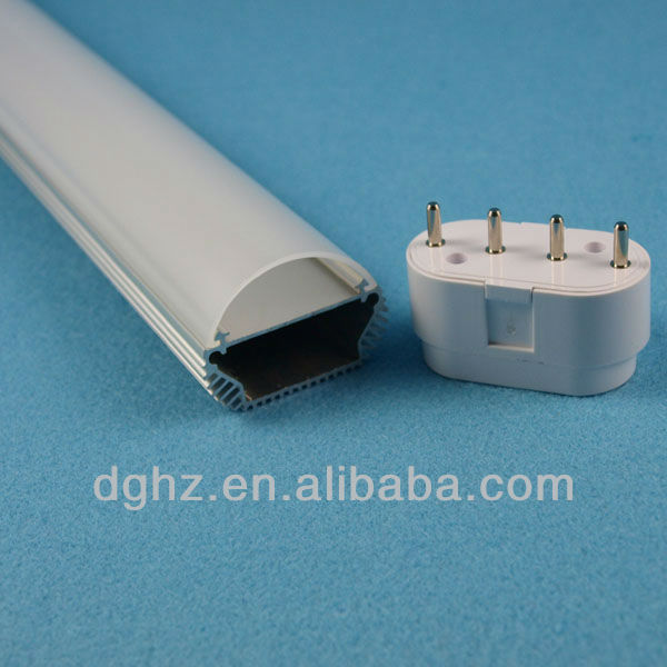 cover + aluminum led tube light casings with 2g11 LED lamp socket in China