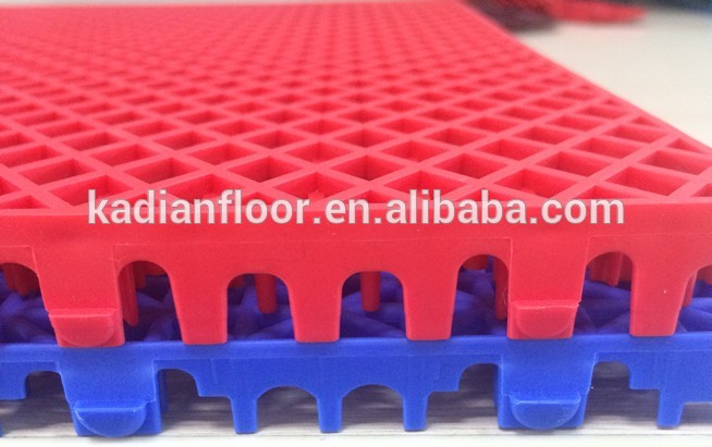 pp outdoor interlocking plastic floor tile for basketball court