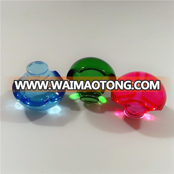 Spray colored glass lid for wine glass, sandblasting glass cap