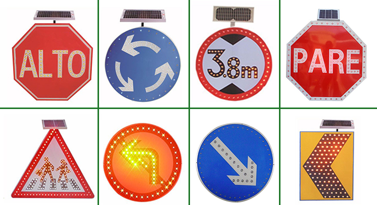 Hot selling aluminum solar traffic road sign warning LED light for road safety pedestrian guidance