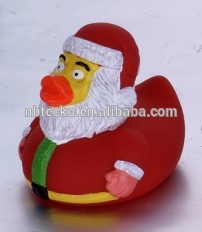 Cheap Christmas Cute Snowman Shape PVC Kids Bath Floating Toy Duck