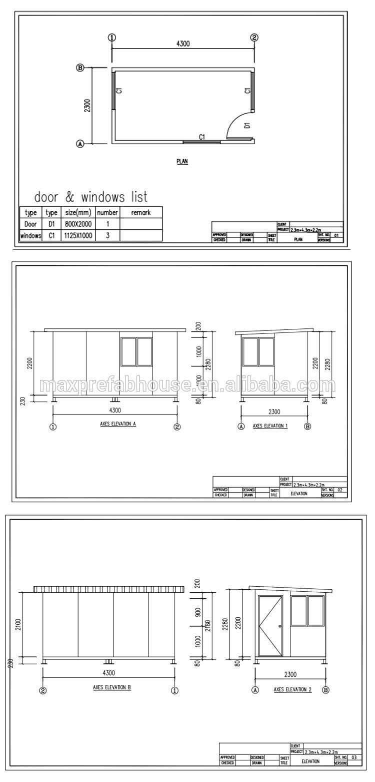 CB2343-1 cheap low cost prefab cabins luxury prefab for sale