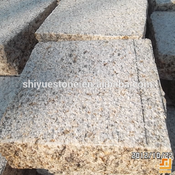 China G682 Yellow Sunset Golden Granite Cobble stone paving stone